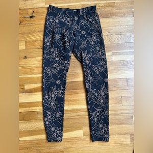 Size Medium, Nike leggings. Black with floral.